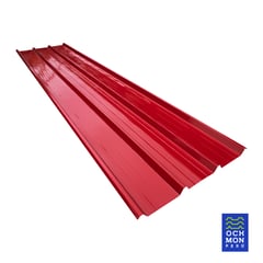 GENERICO - Techos de Aluzinc TR4 Rojo 0.30 mm de 1.05mt ancho x 2.15 mt largo