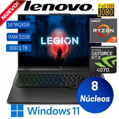 Laptop Legion Pro 5 16ARX8 16" WQXGA,Ryzen 7-7745HX, Ram32GB,SSD 1TB, RTX 4070 8GB,WIN 11