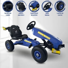 BEAUTIFUL - Carro a Pedal GO KART para Niños »TOURS» Blue