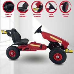 BEAUTIFUL - Carro a Pedal GO KART para Niños »TOURS» Red