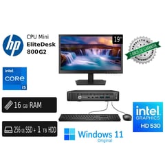 HP - CPU Hp Prodesk Ci5 16GB RAM 256GB SSD+ 1TB HDD+Monitor19 Reacondicionado