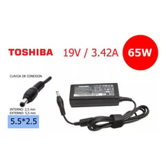 GENERICO - CARGADOR PARA TOSHIBA 19.5V. 3.42A. 65W. 5.5X2.5 mm.