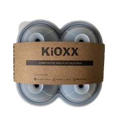 KIOXX - Cubeta de silicona de hielos circulares 4 cavidades Gris