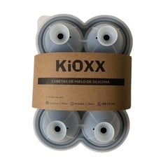 KIOXX - Cubeta de silicona de hielos circulares 6 cavidades Negra