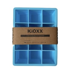 KIOXX - Cubeta de Hielo de Silicona 12 Cavidades Celeste