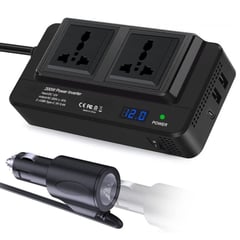 XO - Inversor para Automóvil XO-CZ011 de 200w con Salidas tipo C y USB