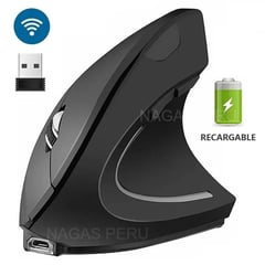 OEM - Mouse Inalambrico Recargable Ergonomico Vertical usb 3.0