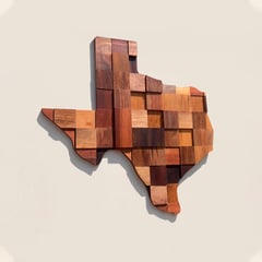 GENERICO - Decoración pared Texas en madera