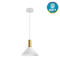 LIGHTECH - Lámpara Colgante Delta E27 Color Blanco - No Incluye Foco