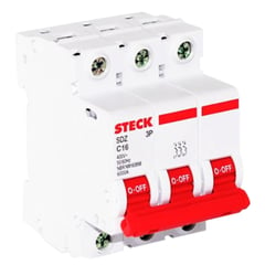 STECK - INTERRUPTOR TERMOMAGNETICO 3X63A 10KA220V 6KA415V IEC60898 CURVA C