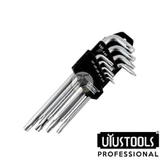 UYUSTOOLS - Set 9 Llaves Torx en L en estuche T10-T50 Mediano Acero