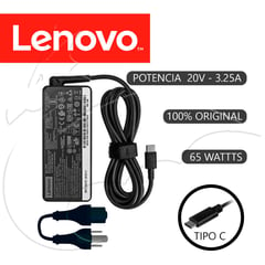 LENOVO - Cargador Lenovo Type  "C"   20v 3.25a. 65w