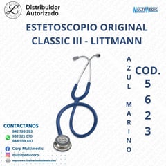 LITTMANN - ESTETOSCOPIO CLASSIC III ORIGINAL AZUL MARINO 5622 - LITTMANN
