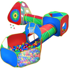 EVERBEST - Carpa Circuito 5 En 1 Doble Túnel Juego Para Niños Unisex