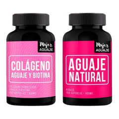 LIMA NATURALS - Colágeno, Aguaje & Biotina 100 Cápsulas + Aguaje Natural 100 Cápsulas Mujer Aguaje