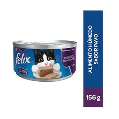 FELIX - Adultos Lata Paté Pavo y Menudencias 156 gr