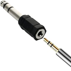 GENERICO - Adaptador Audio Plug 6.5mm Macho a Jack 3.5mm Hembra