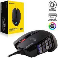 CORSAIR - MOUSE SCIMITAR PRO RGB BLACK OPTICAL MOBAMMO GAMING