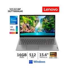 LENOVO - V15 G3 IAP Core i7-1255u 16Gb DDR4 Bus 3200 - 512Gb SSD - 15.6" FHD - Wind (82TT00D0LM)