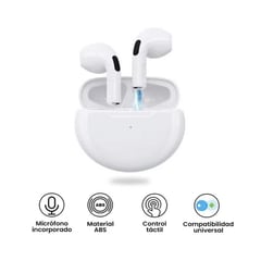 GENERICO - Audífonos Bluetooth Inalámbrico Air Pro 6 Blanco