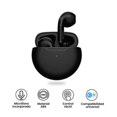 GENERICO - Audífonos Bluetooth Inalámbrico Air Pro 6 Negro