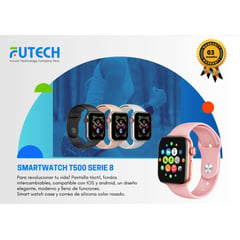 GENERICO - SMARTWATCH T500 SERIE 8 COLOR ROSADO