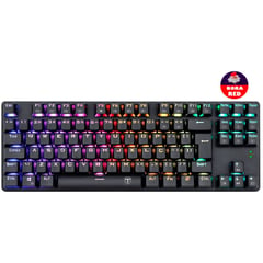 T-DAGGER - Teclado gamer Bora T-TGK315 Red español negro con luz RGB