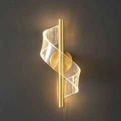 MMDH - Piano Romántico Símbolo LED Lámpara de Pared PEA227 Oro