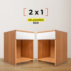 ALL CENTER MUEBLES DE MELAMINA - 2x1 Velador Eco