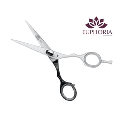 EUPHORIA - Tijeras de corte profesional MICRODENTADA 5.5 Pulgadas de Acero Inoxidable Quirúrgico