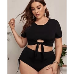 GENERICO - Tankini Cintura Alta - Traje Ropa de baño Mujer Plus Size