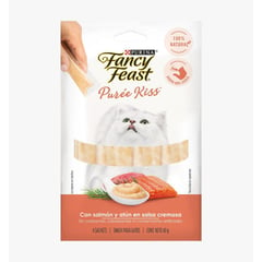 PURINA - Fancy Feast Purée Kiss Salmón y Atún Snack Húmedo para Gatos