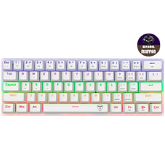 T-DAGGER - Teclado gamer Arena blanco T-TGK321 QWERTY Brown rainbow