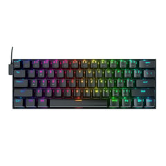 REDRAGON - - Teclado Dragonborn K630 RGB 60 Switch Red Español Black