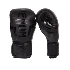 ALPHA GYM - Guantes de boxeo profesionales 12 Oz Venum Negro Elite