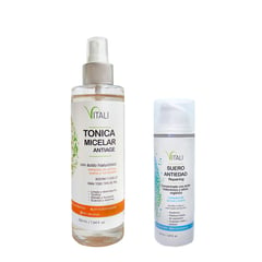 VITALI - Pack Facial Antiedad Tónica Micelar Suero