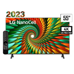 LG - Televisor 55" NanoCell 4K ThinQ AI Smart TV 55NANO77SRA 2023