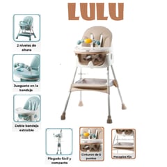 CONFORT KID'S - Silla de Comer Plegable con Bandeja Didactica Luna- Beige