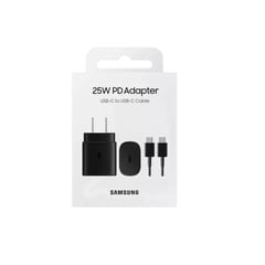 SAMSUNG - Cargador 25W USB C de Carga Rápida Original Negro