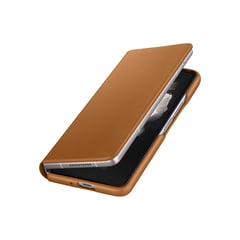 Funda Flip Cover de Cuero Galaxy Z Fold 3 Original (Mostaza)