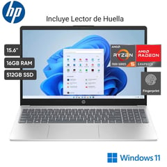 LAPTOP 15.6" FHD CON LECTOR DE HUELLA RYZEN 5 7520U SERIE(7000) 16GB RAM 512GB SSD W11 HOME