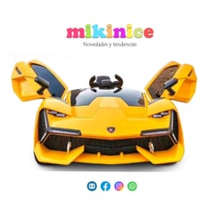 GENERICO - Carro a batería para niños Modelo Lamborghini color amarillo