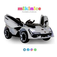 GENERICO - Carro a batería para niños Modelo Lamborghini color blanco