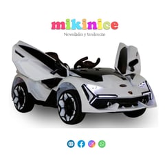 IMPORTADO - Carro a batería para niños Modelo Lamborghini color blanco