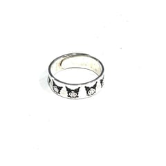 SANRIO - Anillo Graduable De Plata925 Kuromi Expresiones