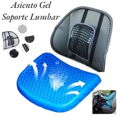 OEM - Cojín Asiento de Gel Ergonómico y Soporte Lumbar para sillas