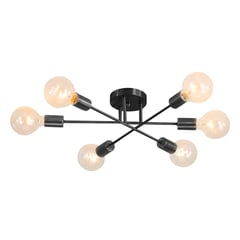 BUYPAL - Candelabro Colgante de Hierro Decoración Negro Incluye Focos Calido