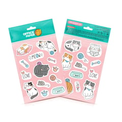 OFFICE PAPER - Stickers Gatitos 19 Unid