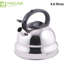 FACUSA - Tetera Acero Inoxidable de 4.6 litros con Silbador