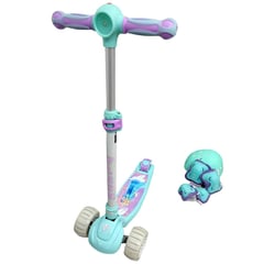 FLASH - Scooter 3 Rueda Infantil Niña Luces Led Musical Plegable